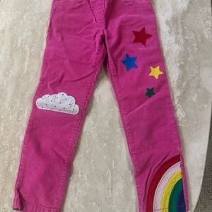 Boden Pink Pants with Stars and Rainbow